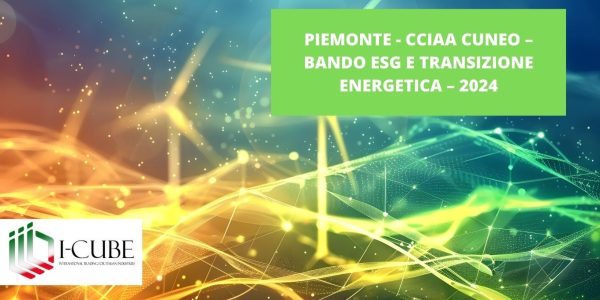 CCIAA Cuneo – Bando ESG e transizione energetica – 2024